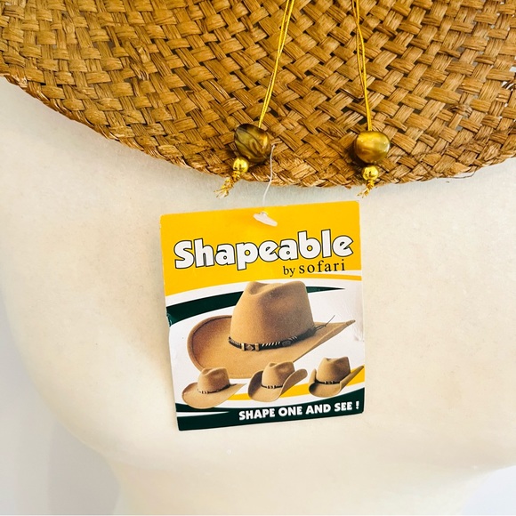 NWT shapeable straw cowboy hat - Picture 4 of 8
